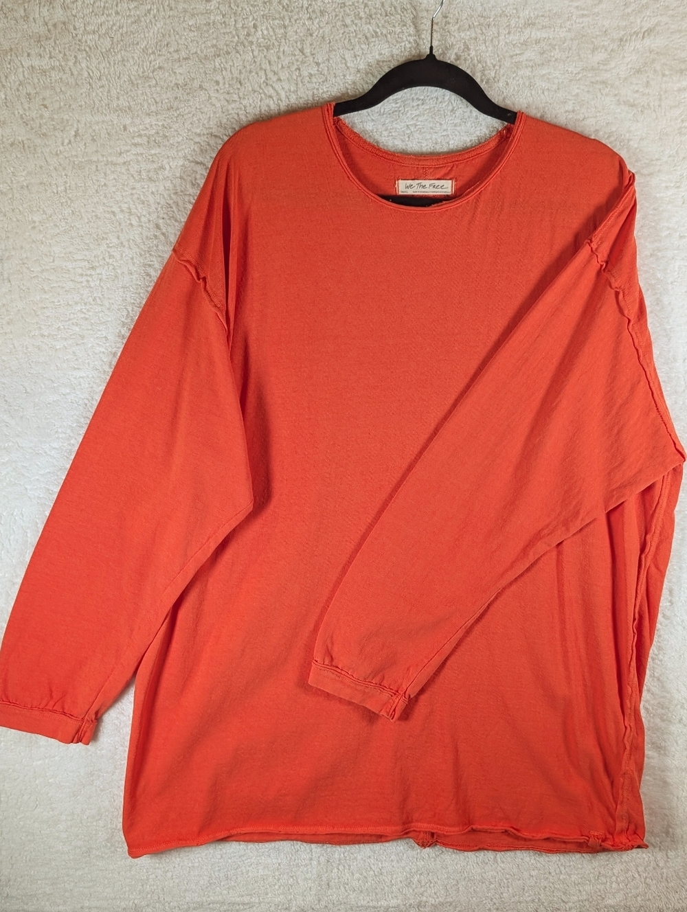 We The Free Long Sleeve Tee in Bright Orange